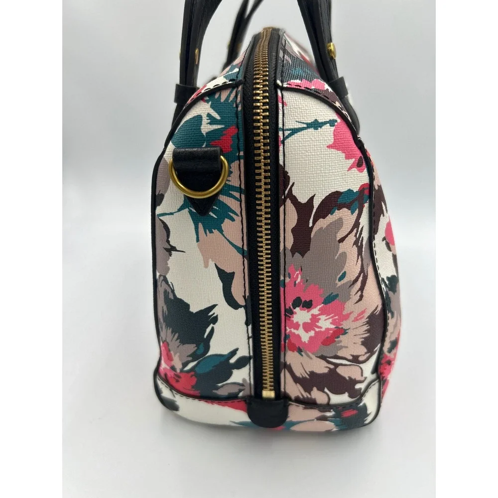 Fossil Sydney Satchel Multicolor Floral Coated Canvas Handbag ZB5486